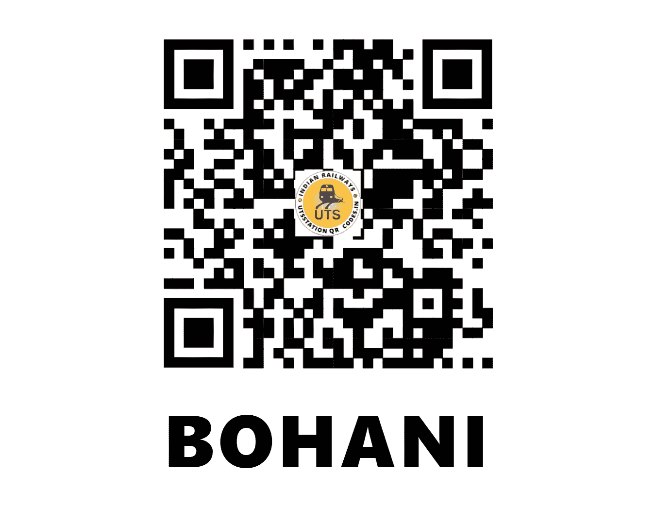 UTS QR Code for BOHANI - BNE (WC - MADHYA PRADESH)